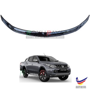 Mitsubishi Triton (5th Gen) 2015 OEM Front Hood Protector Bonnet Bug Visor Guard Cover With Brackets And Clips - Black